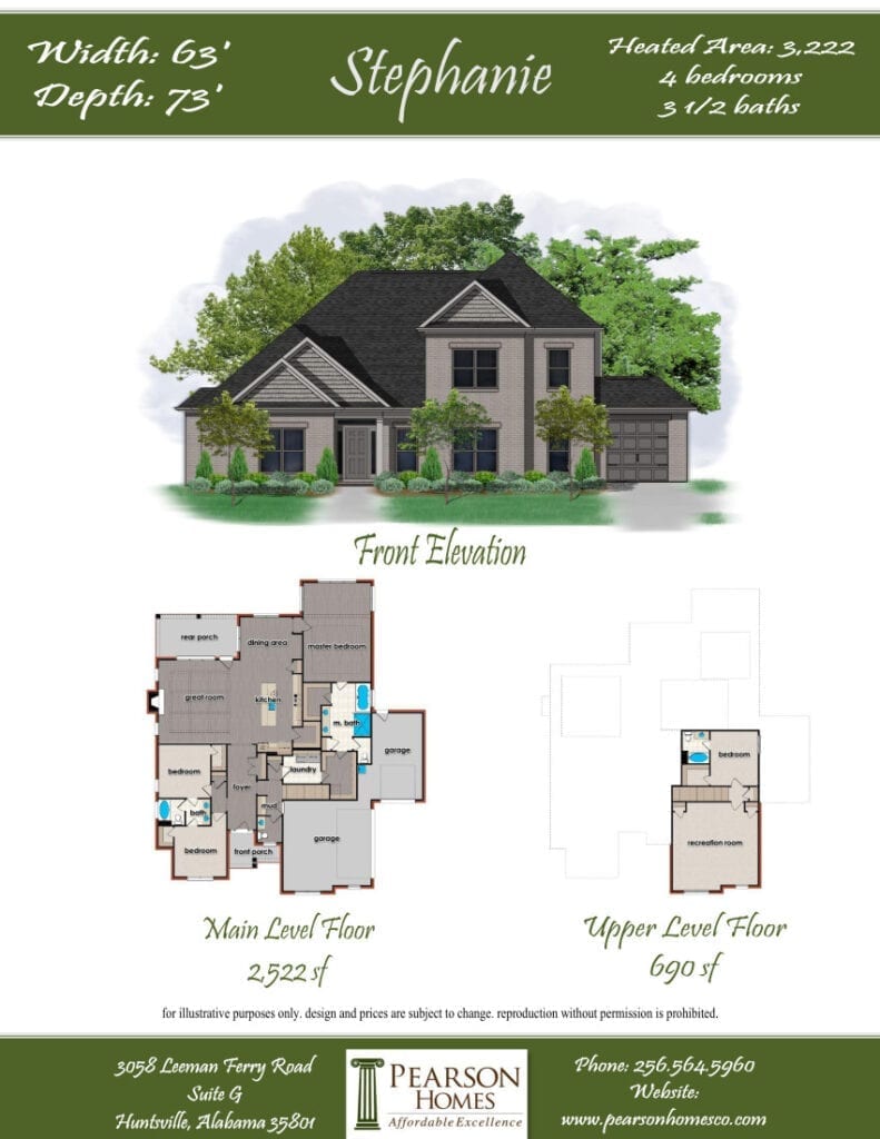 Digital Copy of Promotional Flyer for a Stephanie Model House