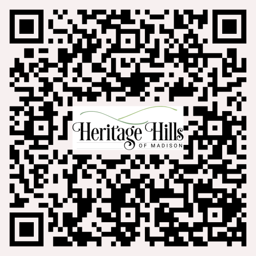 A qr code for the heritage hills of madison.