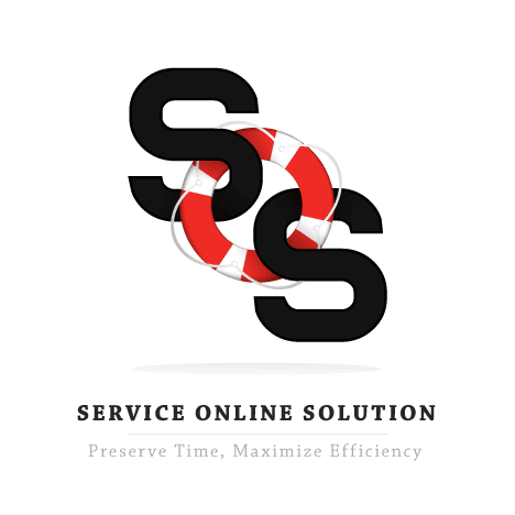 Service Online Solution logo and illustration