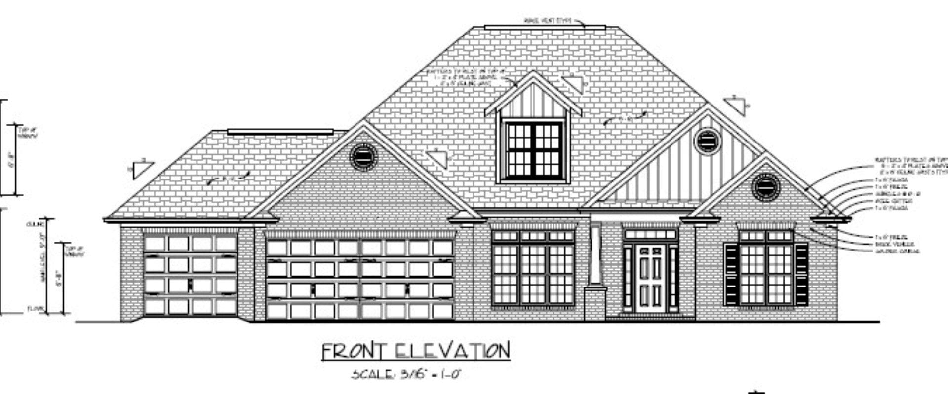 Cary 3 Front Elevation